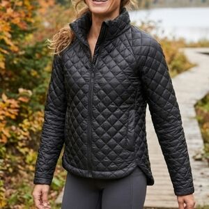 Athleta Whisper Featherless Quilted Jacket Black XL Lightweight Packable Puffer
